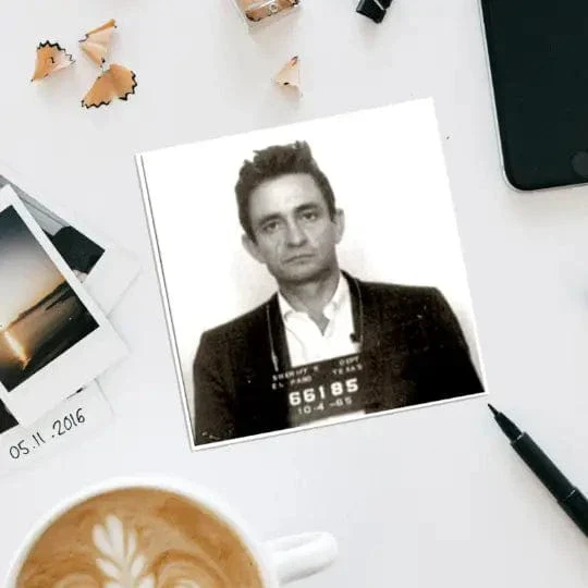 Album Coaster: Johnny Cash Mugshot