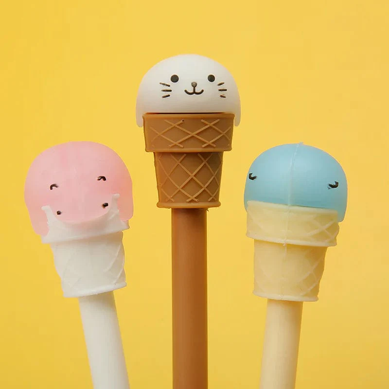 BC MINI: ICE CREAM CONE ANIMALS GEL PEN
