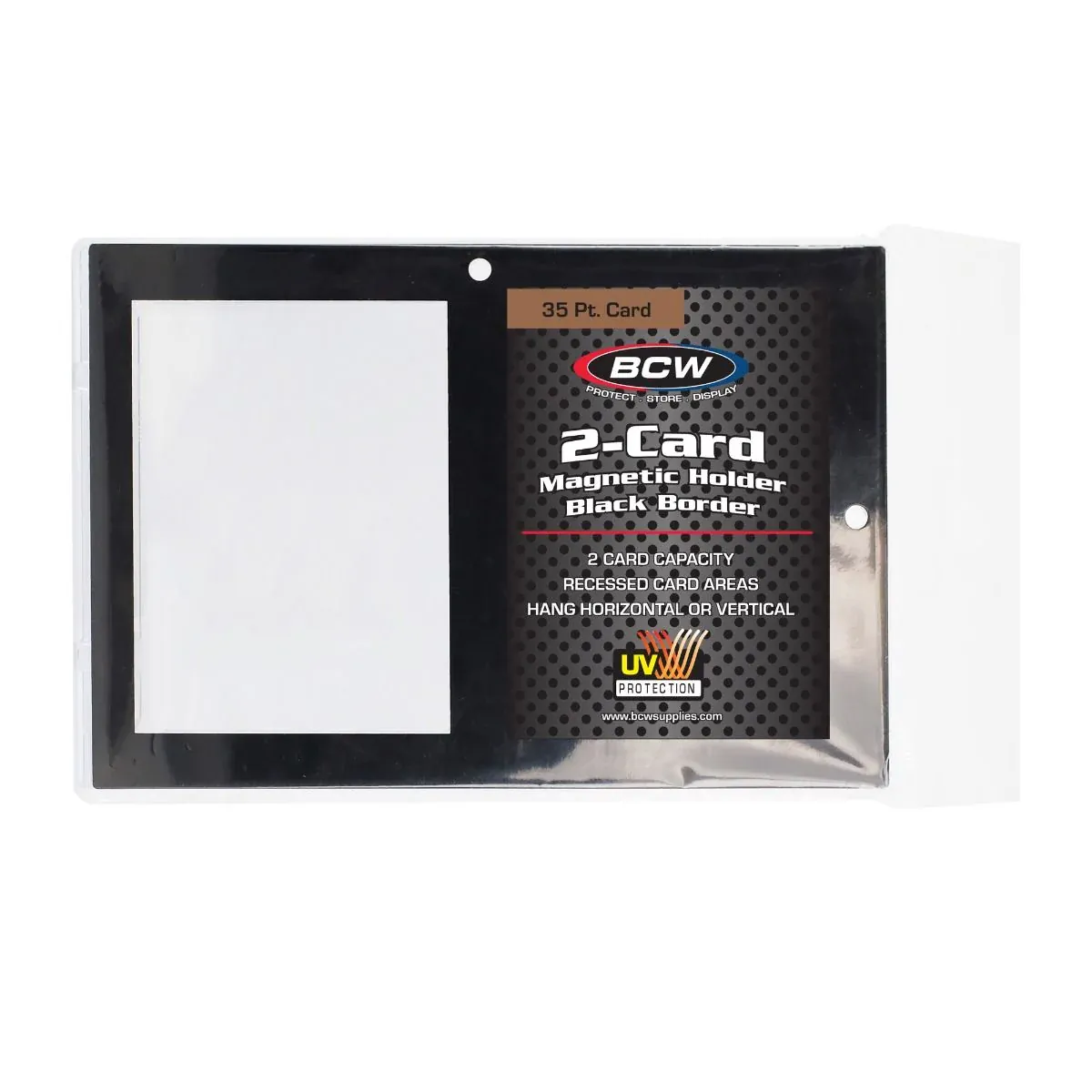 BCW: Magnetic 2-Card Holder - 35 PT. Black Border