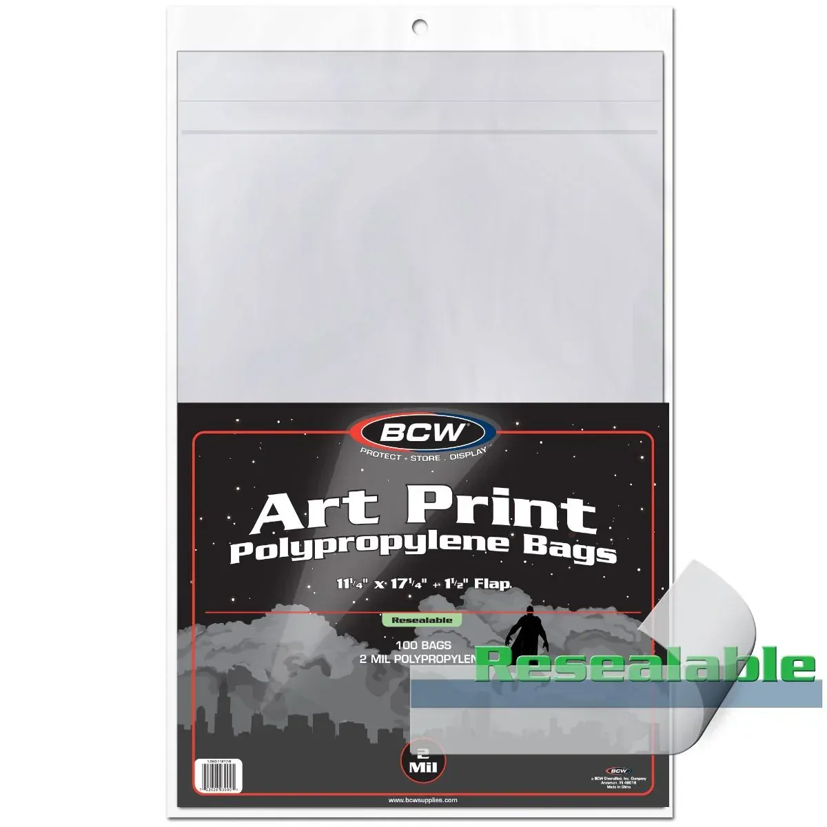 BCW: Resealable 11x17 Art Print Bags