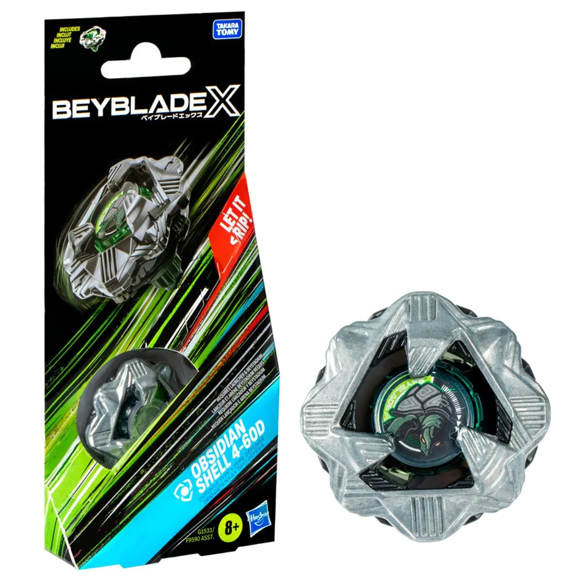 Beyblade: X: Obsidian Shell 4-60D Single Booster