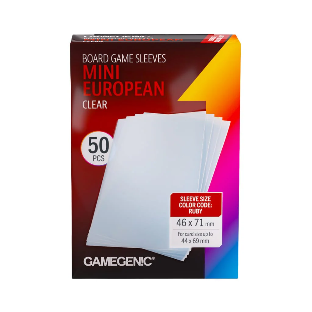 Board Game Sleeves Mini European Clear