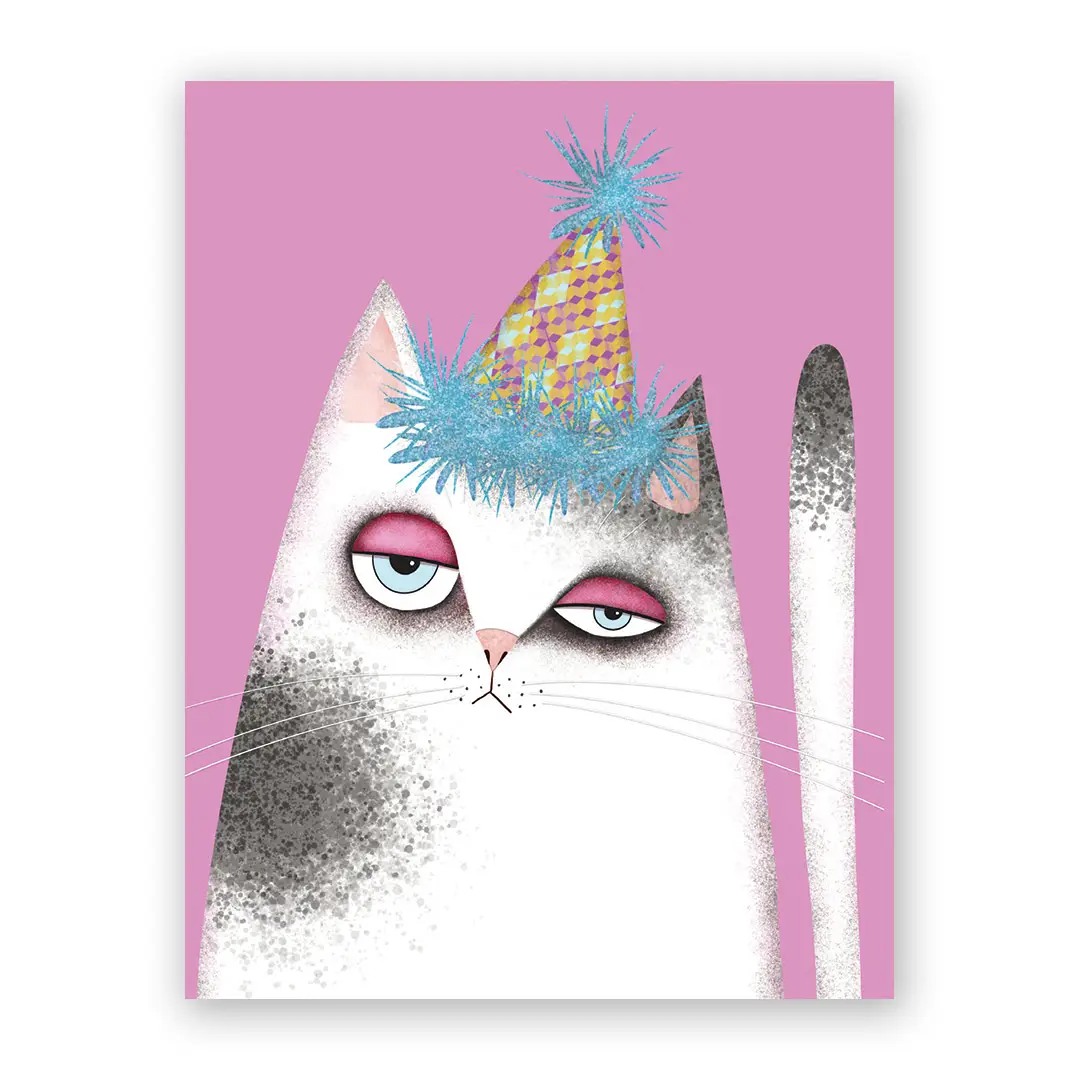 Cat Yay Birthday Card