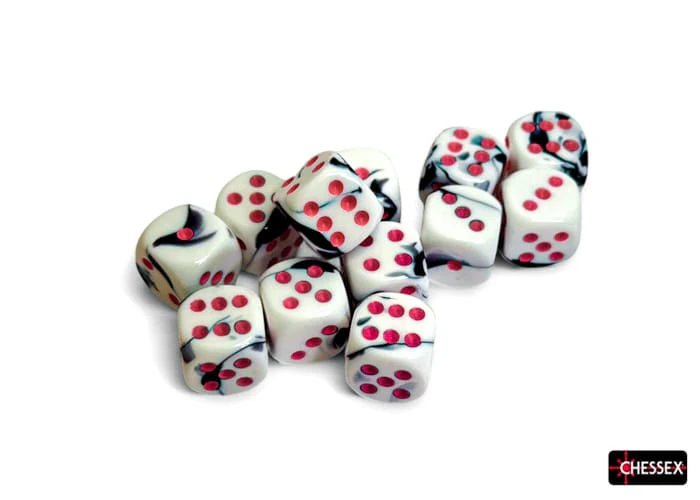 Chessex: Plastic 12d6 Set - Gemini Black-White/Pink - Image 2