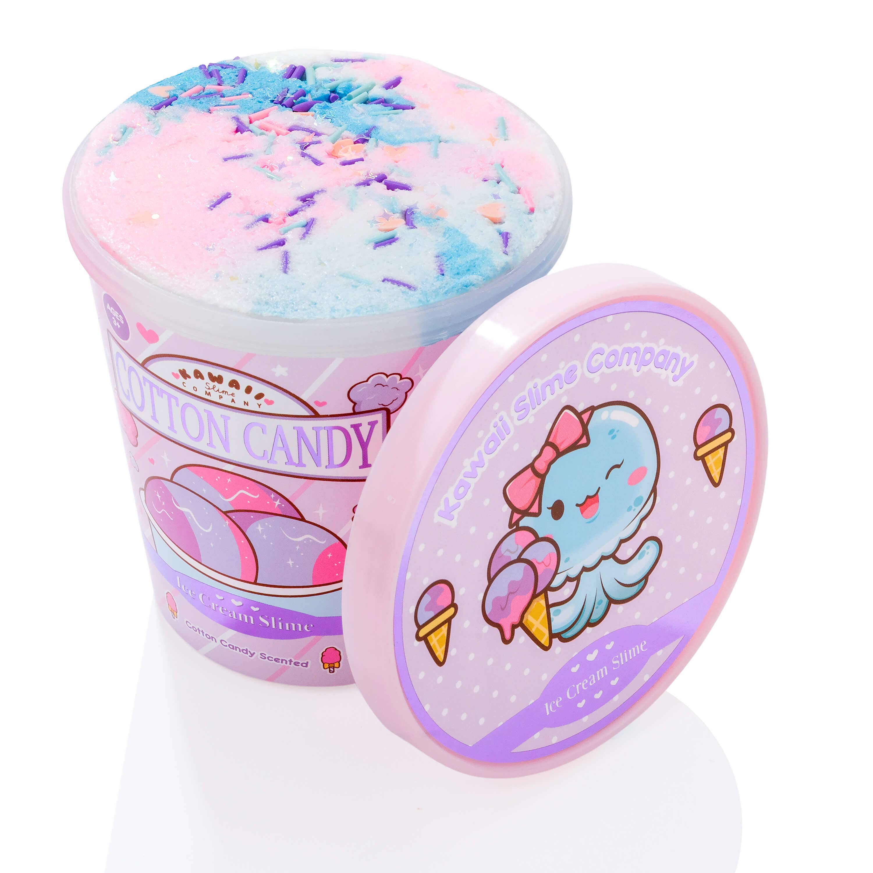 Cotton Candy Scented Ice Cream Pint Slime (5pcs/case) - Image 10