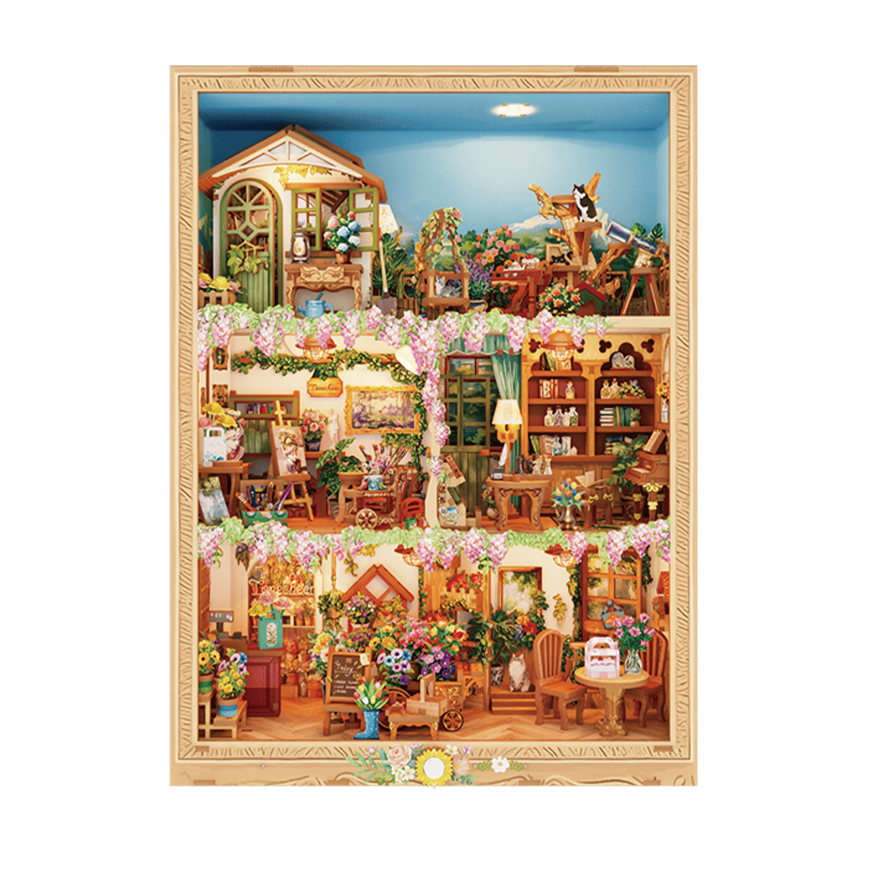 DIY 3D Puzzle Kit: Blossom Time w/ Dust Cover