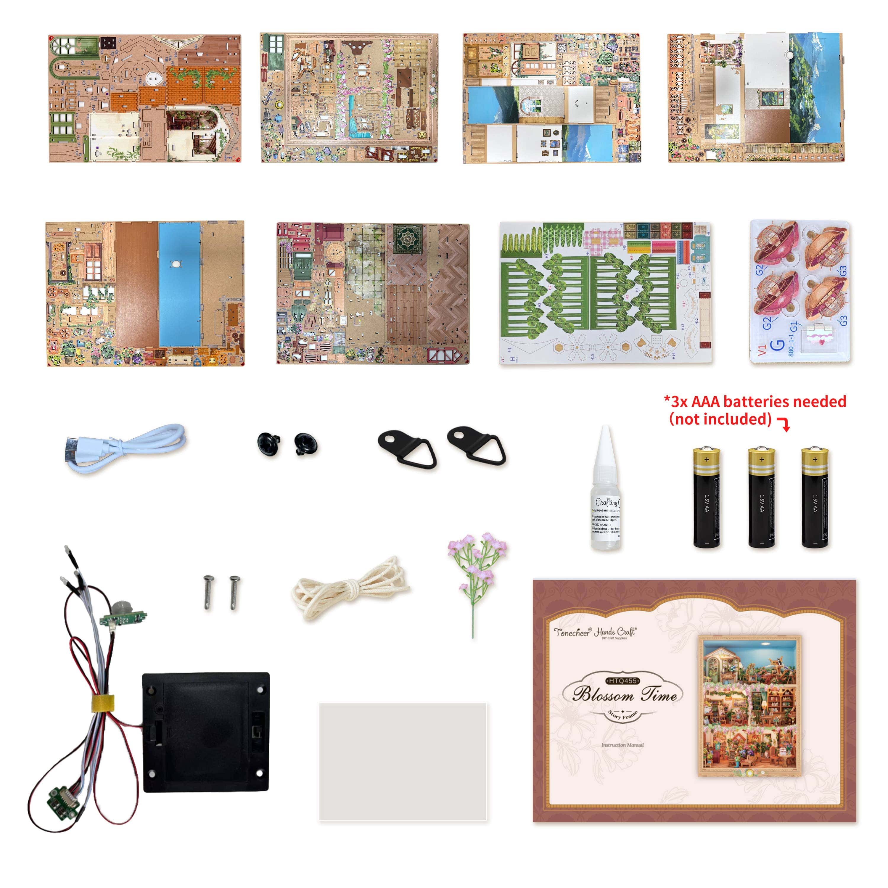 DIY 3D Puzzle Kit: Blossom Time w/ Dust Cover - Image 8