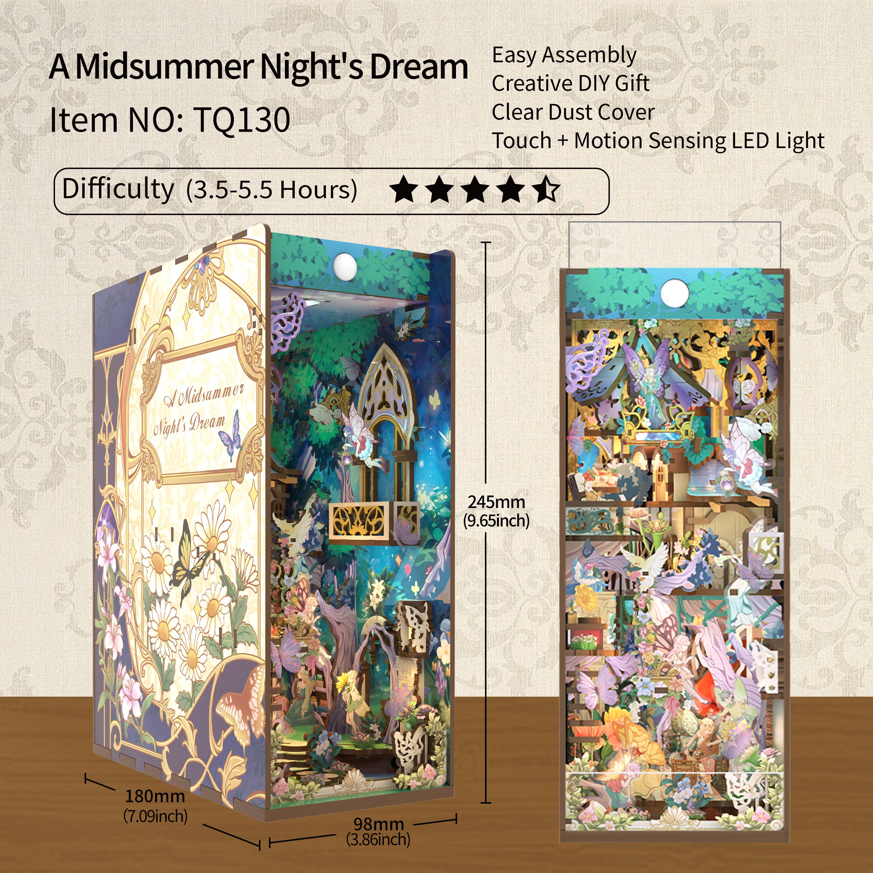 DIY Book Nook Kit: A Midsummer Night's Dream with Dust Cover - Image 7