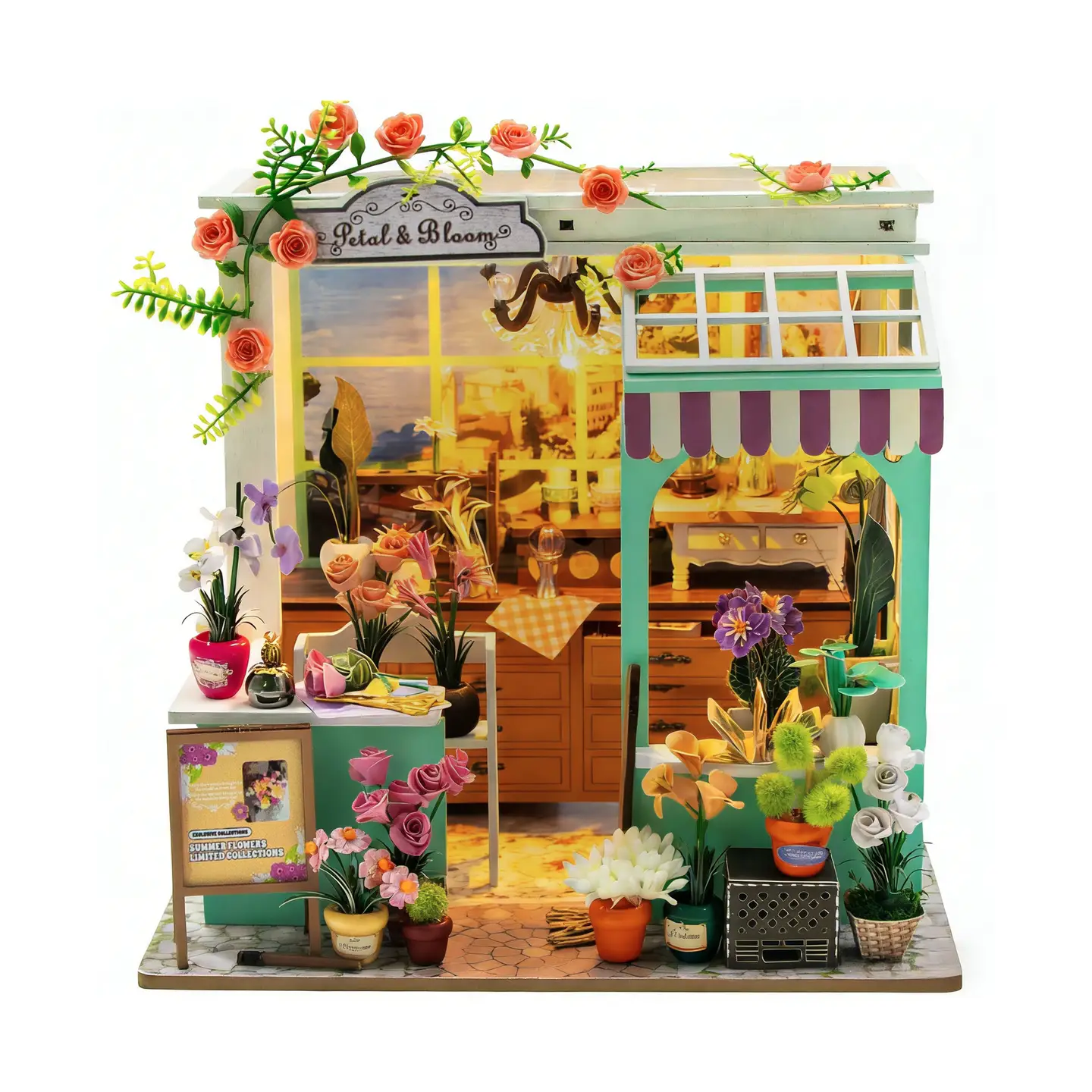 DIY Miniature House Kit: Petal & Bloom