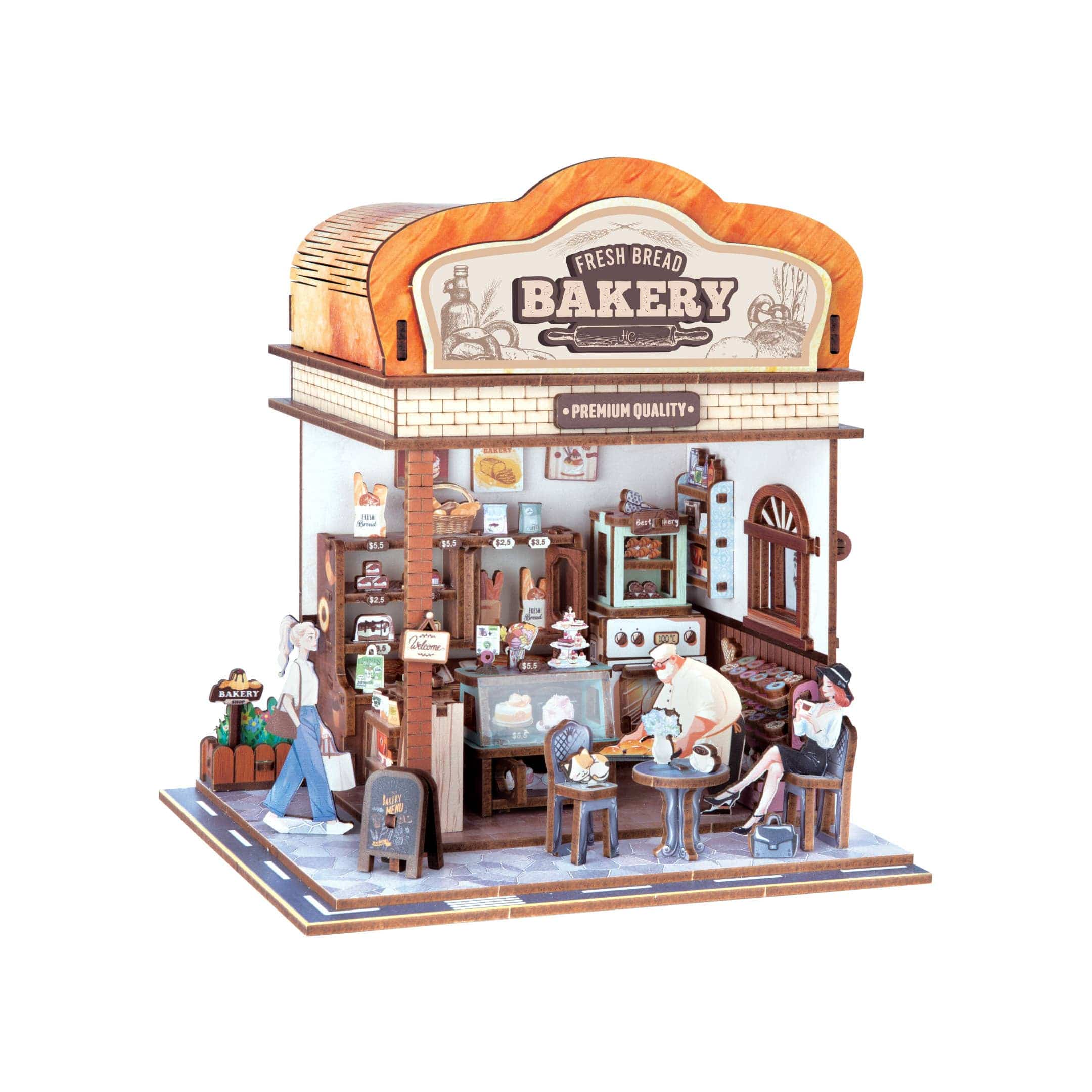 DIY Miniature House Kit: Fresh Bakery