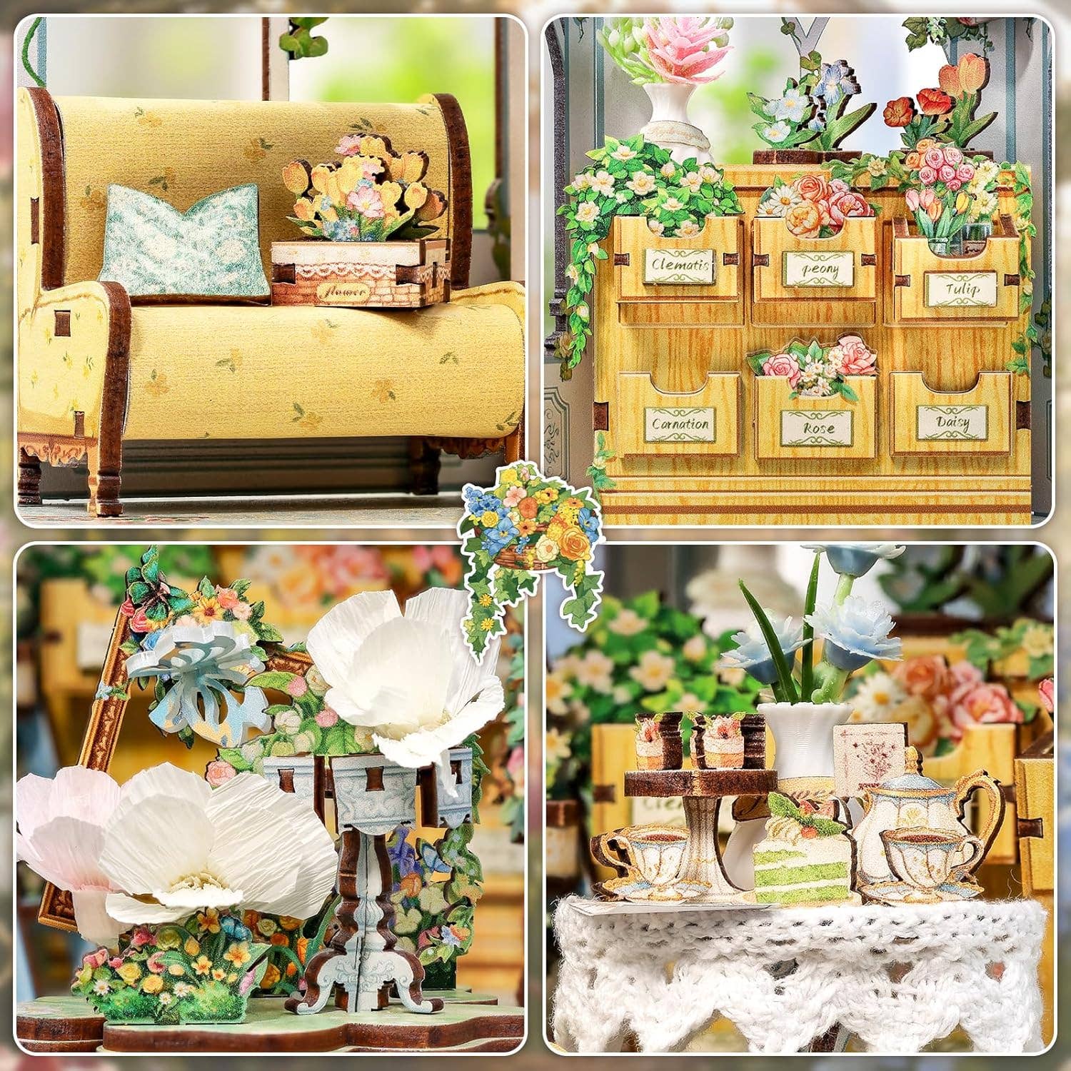 DIY Miniature House Kit: Windsor Flower House - Image 5