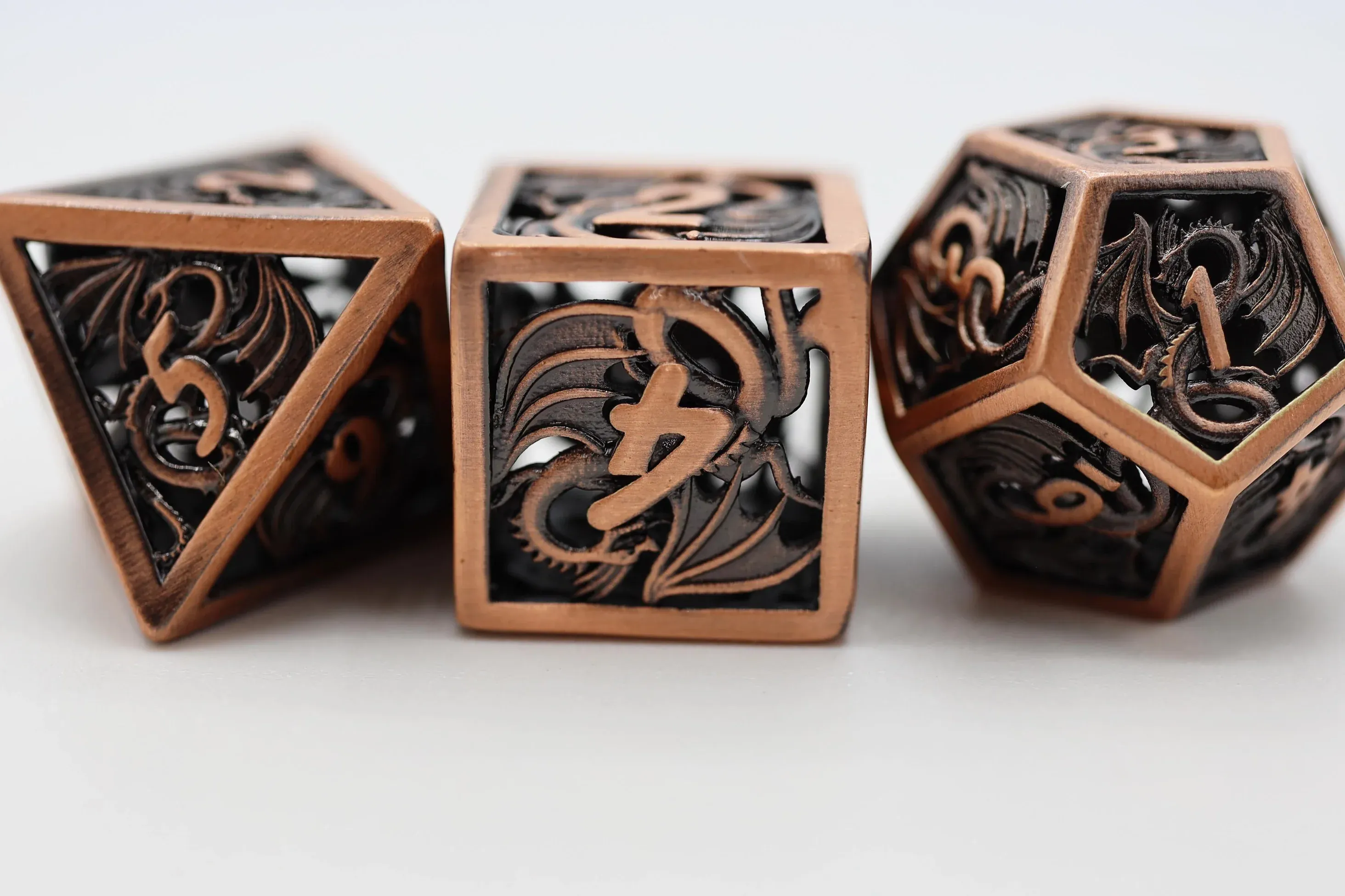 Dragon Essence: Copper - Hollow Metal RPG Dice Set - Image 6