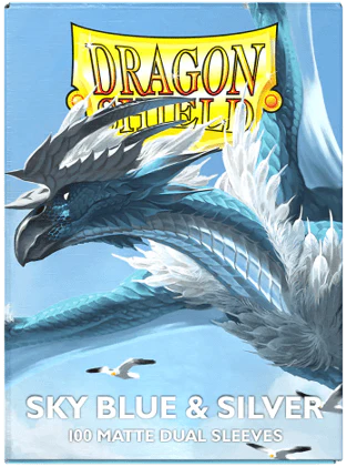 DRAGON SHIELD SLEEVES DUAL MATTE SKY BLUE AND SILVER 100CT (50)