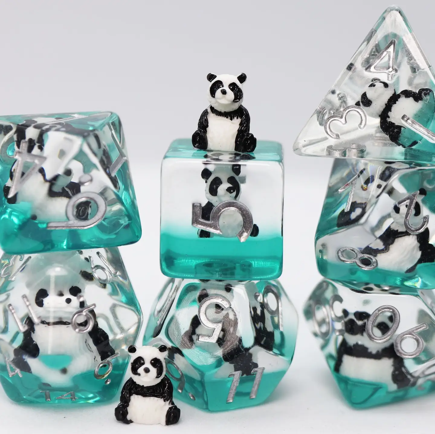 Panda On Water RPG Dice Set