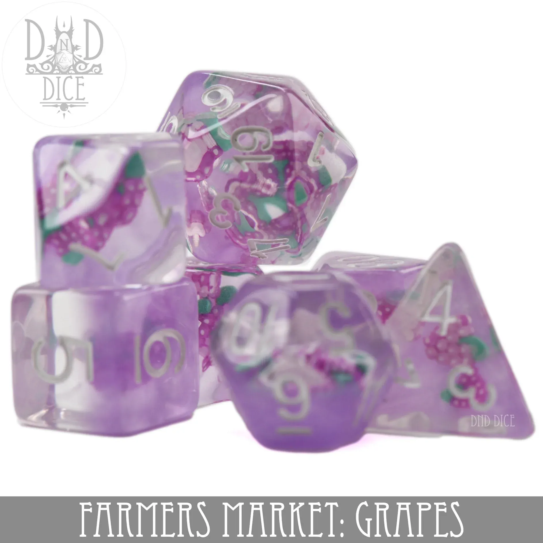 Farmers Market: Grape - 7 Dice Set - Image 2