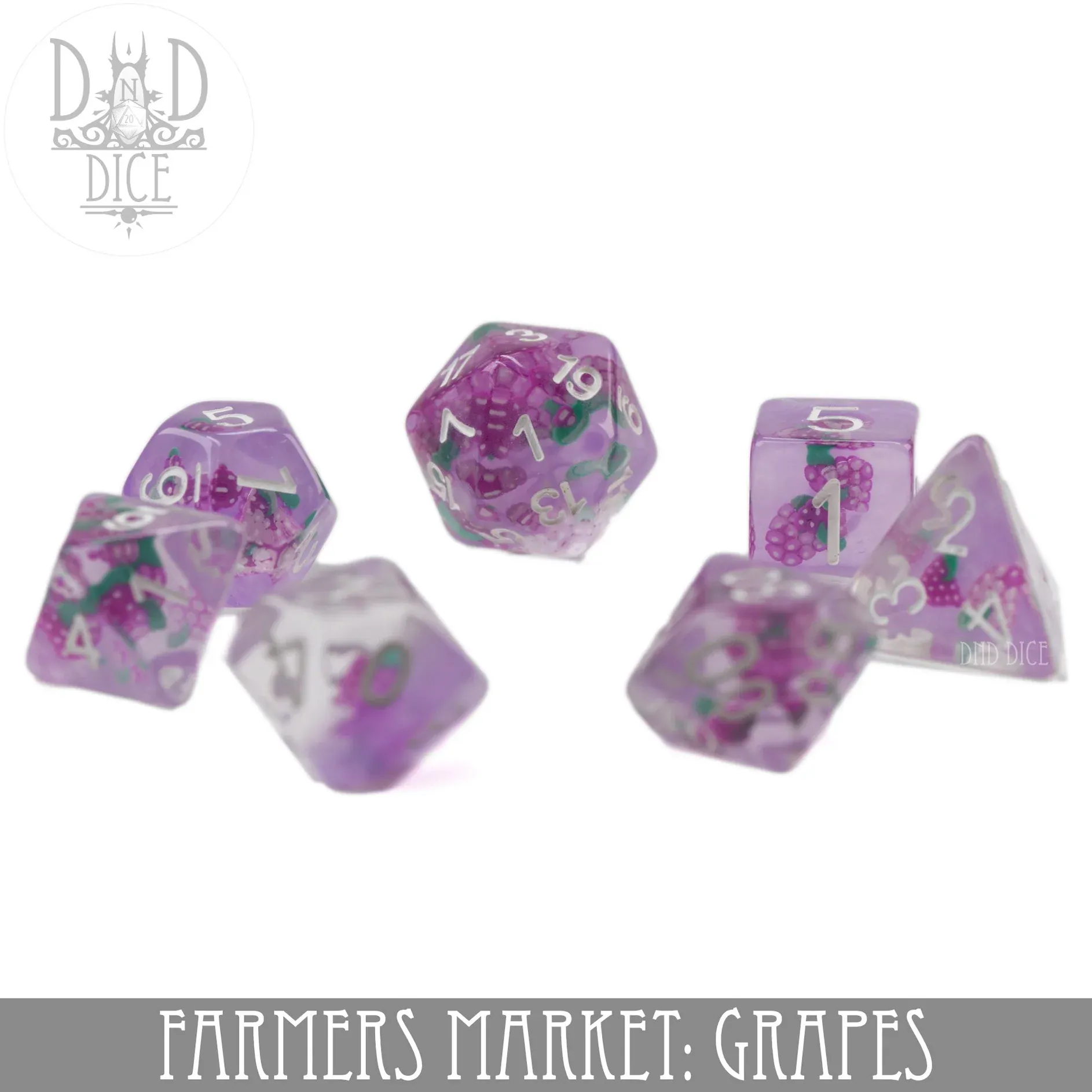 Farmers Market: Grape - 7 Dice Set - Image 3