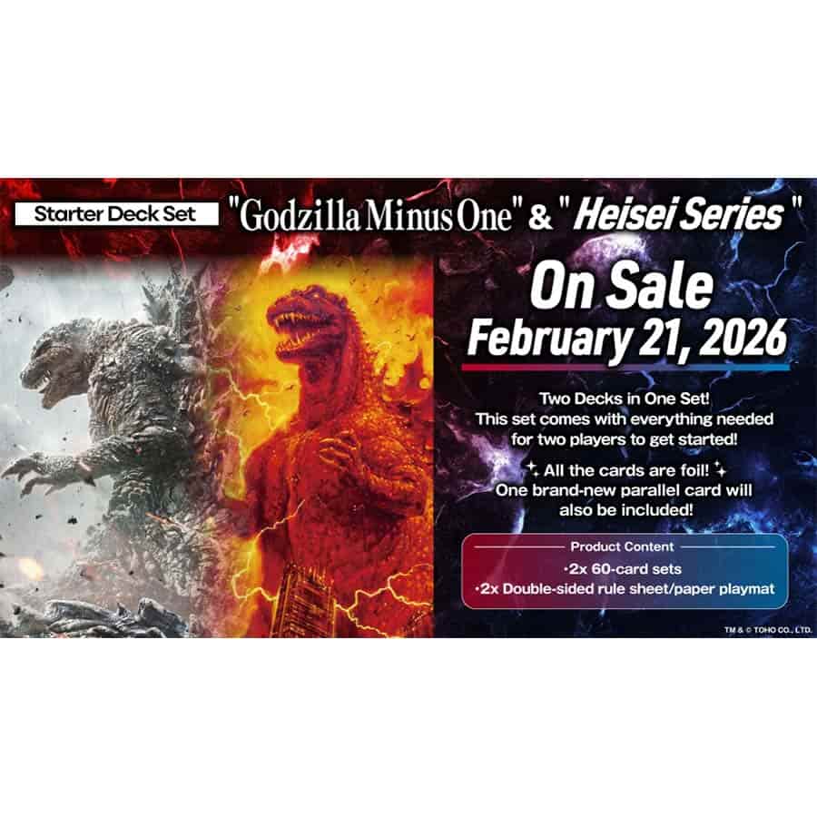 GODZILLA CARD GAME: GODZILLA MINUS ONE AND HEISEI ERA STARTER DECK SET