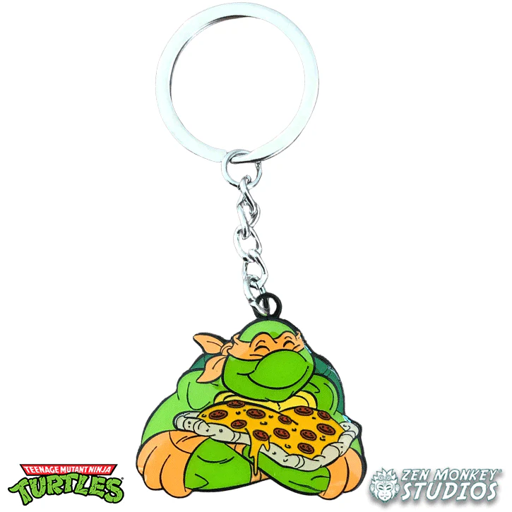 I Love Pizza, Dude! - TMNT Enamel Keychain