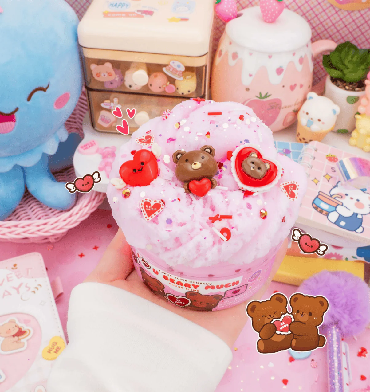 I Love You Beary Much Cloud Signature Dome Slime - Image 3