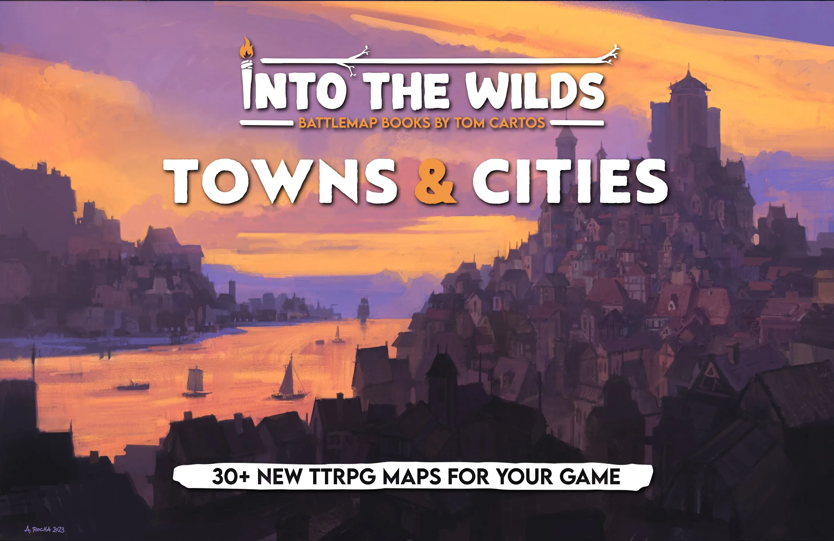 Into the Wilds Battlemap Books - Towns & Cities
