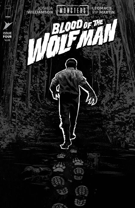 UNIVERSAL MONSTERS BLOOD OF THE WOLF MAN #4 (OF 4) CVR D INC 1:25 MIKE DEL MUNDO B&W CLASSIC HORROR VAR (Release Date: 09/23/2026)