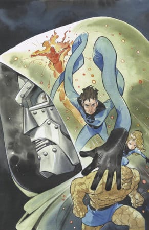 CHALLENGES OF DOOM: MR. FANTASTIC #1 1:100 INCV PEACH MOMOKO VIRGIN VARIANT