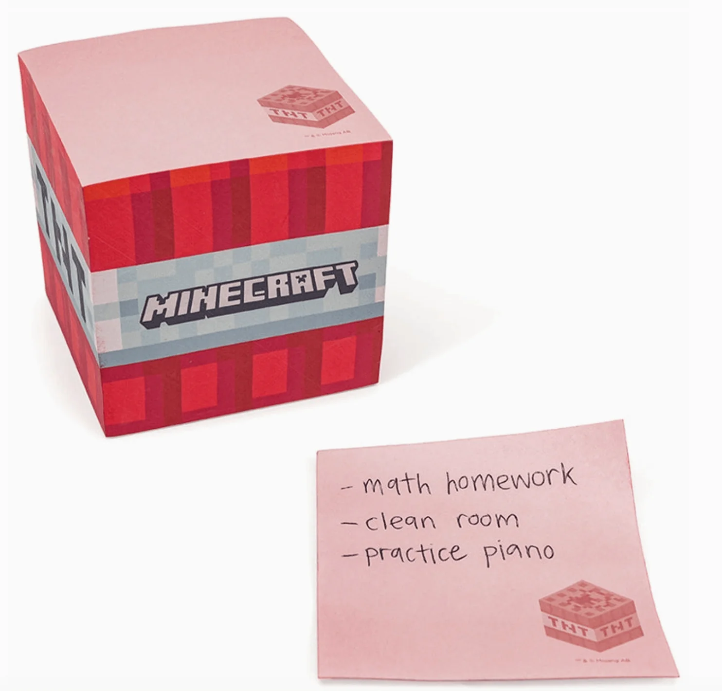 Minecraft: Tnt Sticky Note Cube