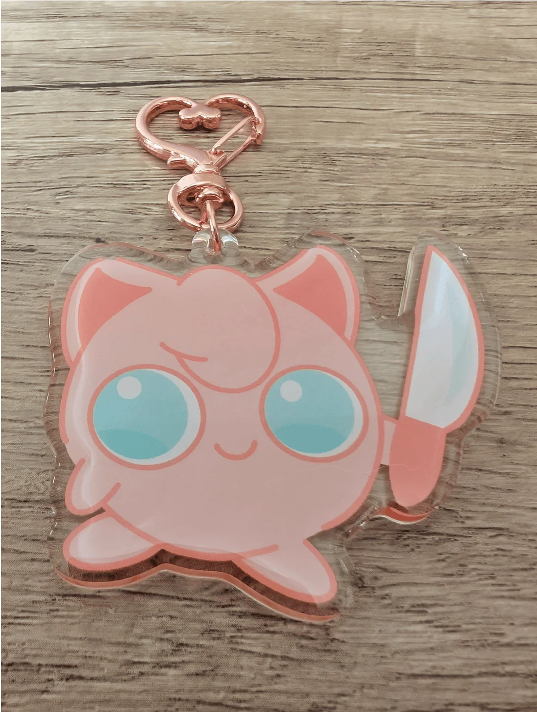 Mischievous Jigglypuff - Cute Kawaii Pokemon Charm Keychain - Image 2
