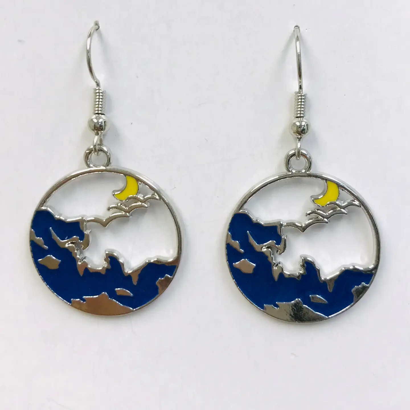 Ocean and Moon Earrings