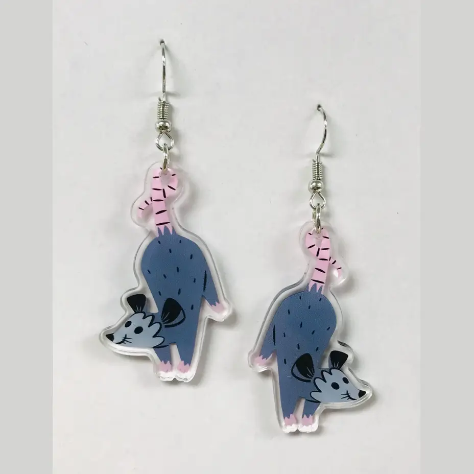 Opossum Earrings