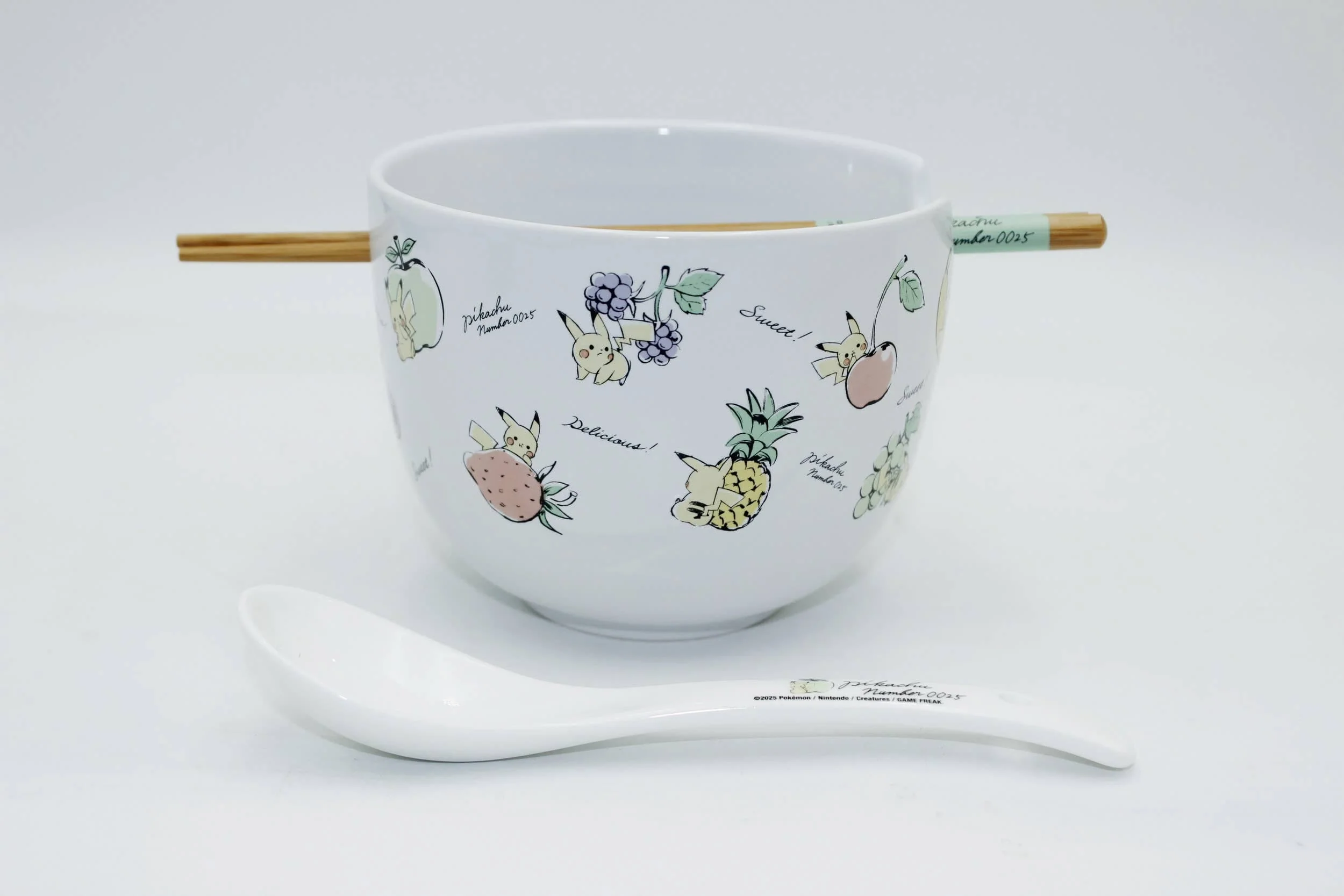 Pokémon Pikachu Fruit Script 20oz Ceramic Ramen Bowl - Image 2