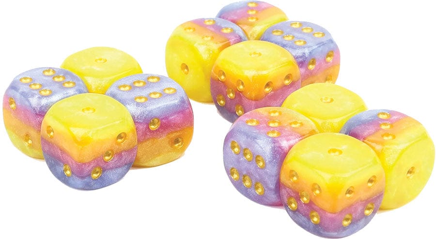 Sirius Dice: D6 Dice Set 12ct - 16mm Tahitian Sunset