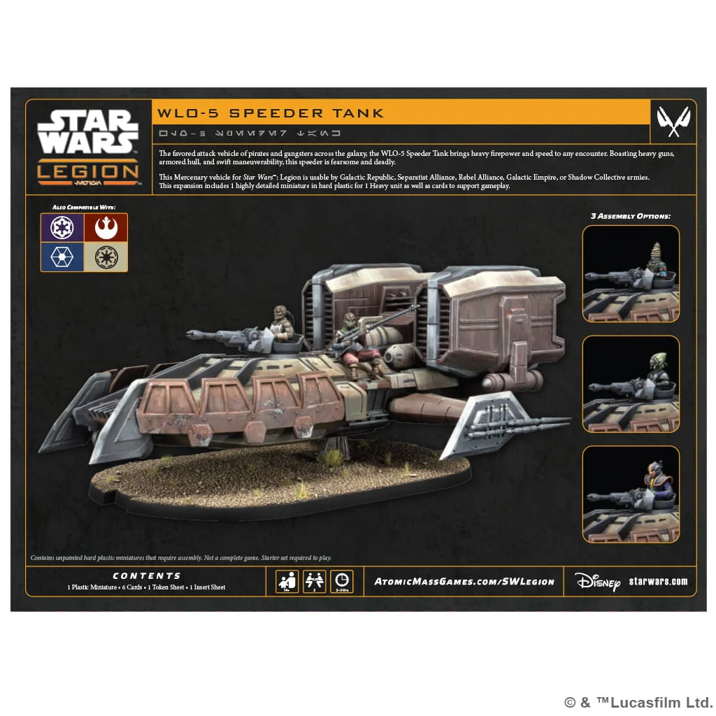 Star Wars: Legion - WL0-5 Speeder Tank - Image 2