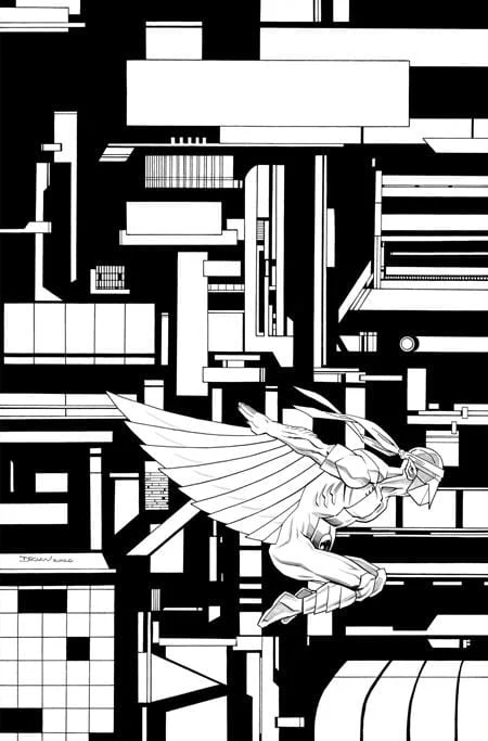 THUNDERCATS X SILVERHAWKS THUNDERHAWKS #3 CVR L INC 1:7 DECLAN SHALVEY LINE ART VIRGIN VAR