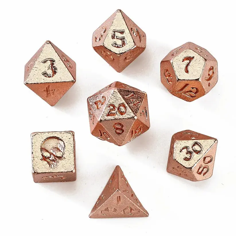 Unseelie Tiny Dice Set in Potion Bottle - Rose Gold - Image 3