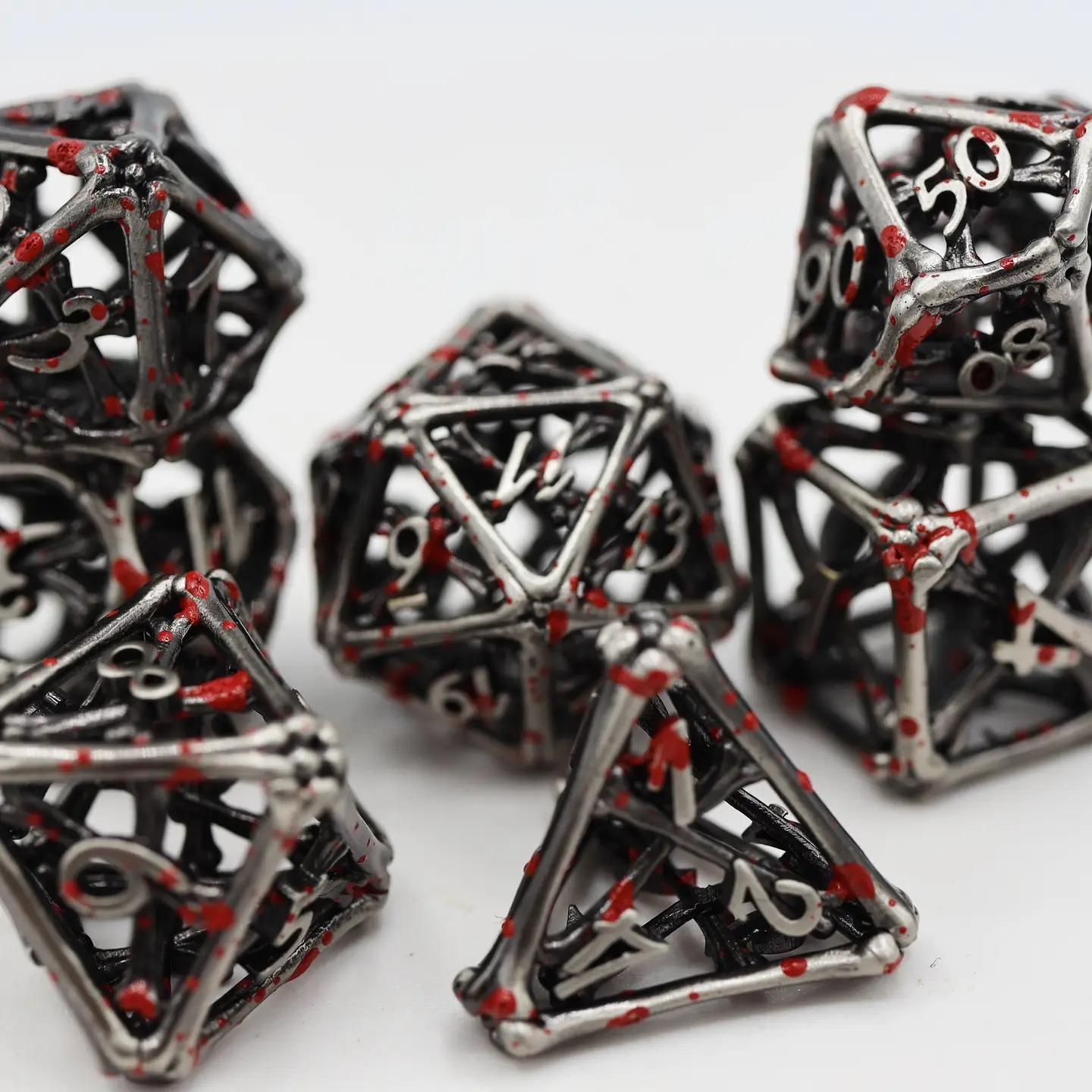 Vampire Bones - Hollow Metal RPG Dice Set