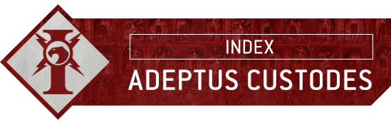 Warhammer 40K: Adeptus Custodes Index Cards