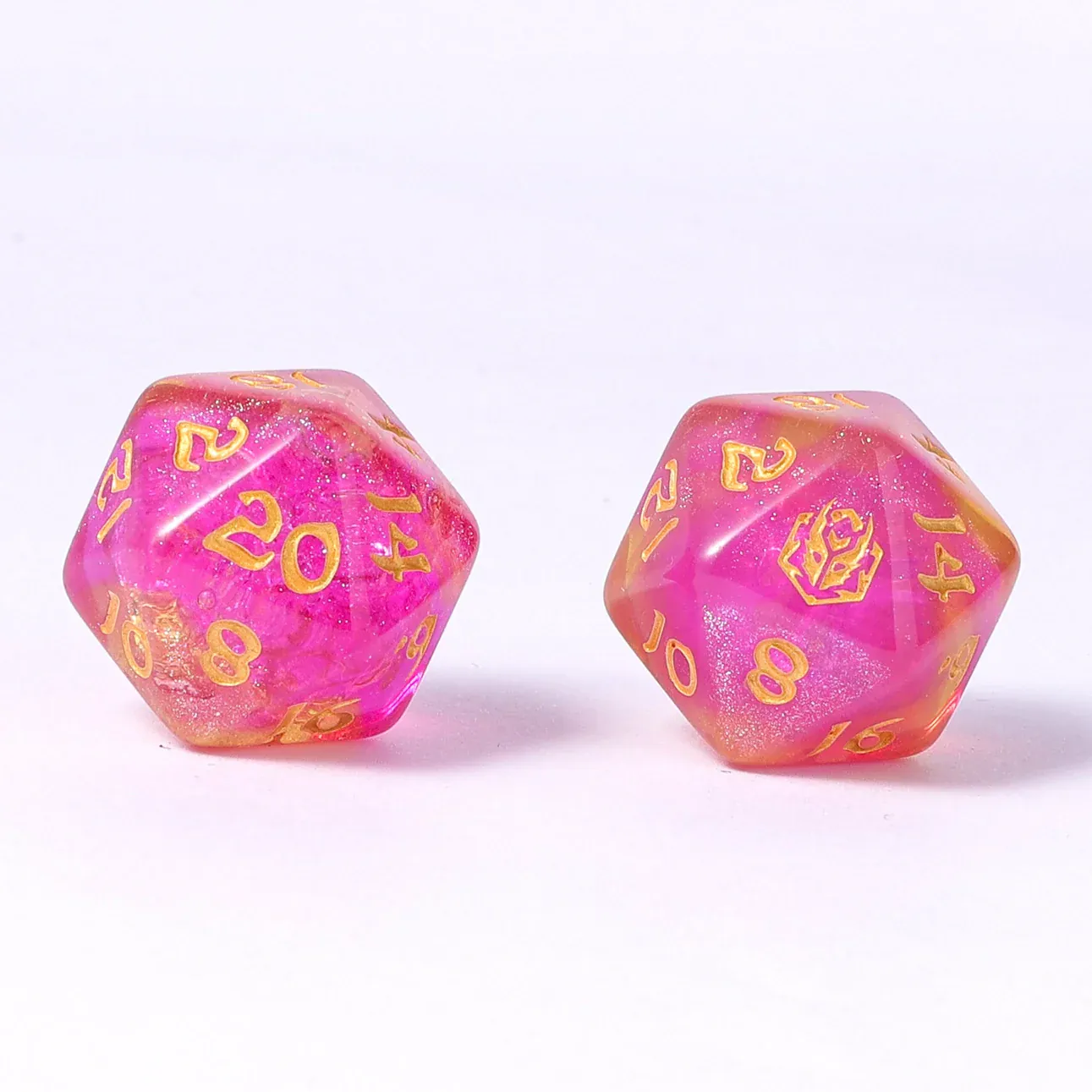 Wyrmforged Rollers - Rounded Edge 8 Piece Polyhedral Dice Set - Dragon Bait - Image 2