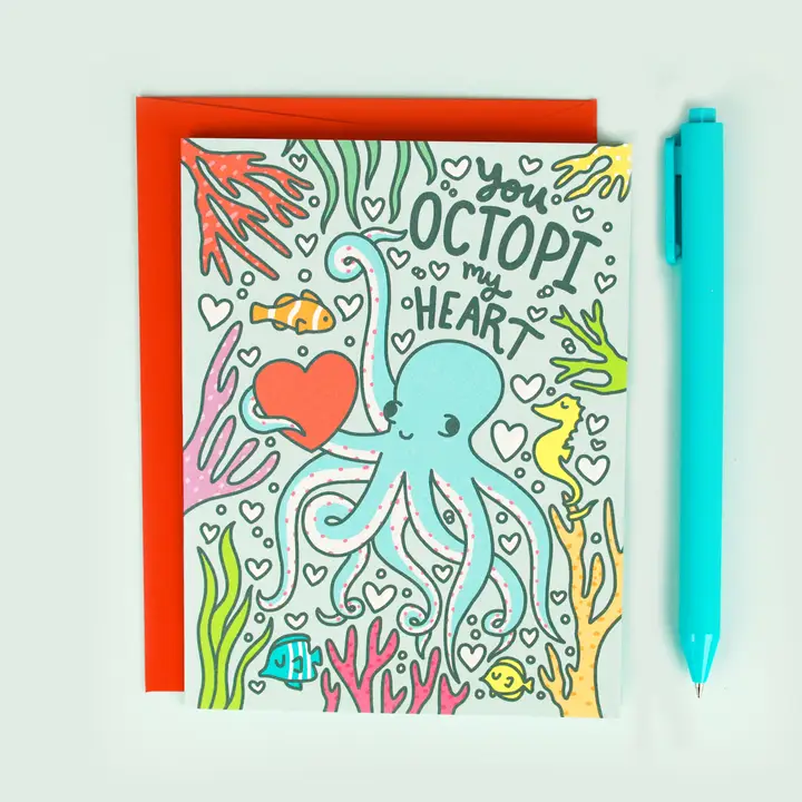 You Octopi My Heart Card